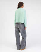 Strickjacke mit Stehkragen