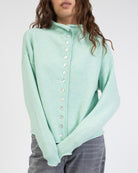 Strickjacke mit Stehkragen