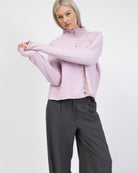 Strickjacke mit Stehkragen