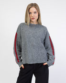 Strickjacke mit Streifendetails