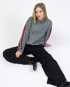 Strickjacke mit Streifendetails