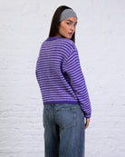 Strickjacke mit schmalen Streifen