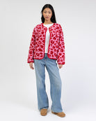 Teddyjacke mit Leoprint