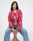 Teddyjacke mit Leoprint