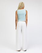 Gestreiftes Top mit U-Boot Ausschnitt