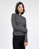 Gestreiftes Longshirt mit Kapuze