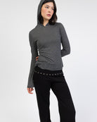 Gestreiftes Longshirt mit Kapuze