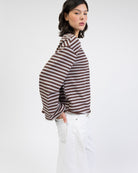 Oversize Longshirt mit Streifen