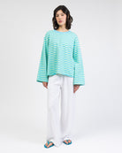 Oversize Longshirt mit Streifen