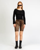 Bikershorts mit Leoprint