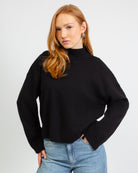 Weicher Pullover mit Stehkragen