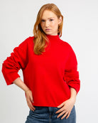 Weicher Pullover mit Stehkragen