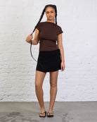 Kurzer Wickelrock aus Leinen