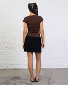 Kurzer Wickelrock aus Leinen