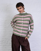 Strickjacke mit Streifenmix