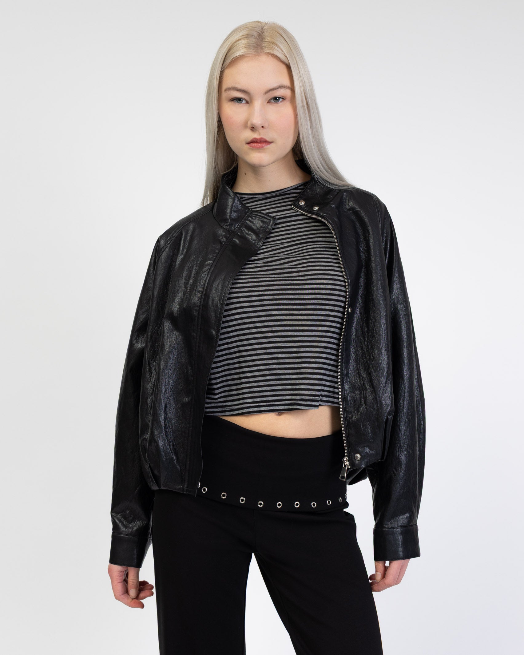 Kunstleder Bomberjacke