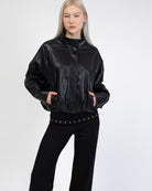 Kunstleder Bomberjacke