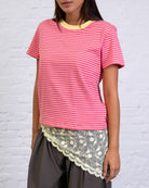 Gestreiftes Basic Kurzarmshirt