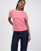 Gestreiftes Basic Kurzarmshirt