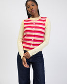 Gestreifter Pullunder mit Rundhalsausschnitt