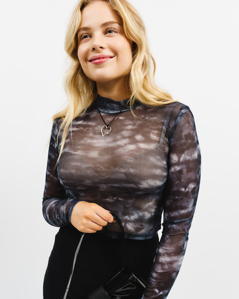 Mesh Shirt im Batik Look - Broke + Schön