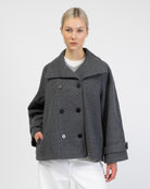 Mantel mit hohem Kragen