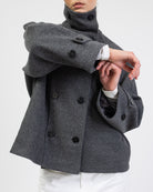 Mantel mit hohem Kragen