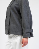 Mantel mit hohem Kragen