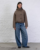 Jacke mit asymmetrischer Knopfleiste