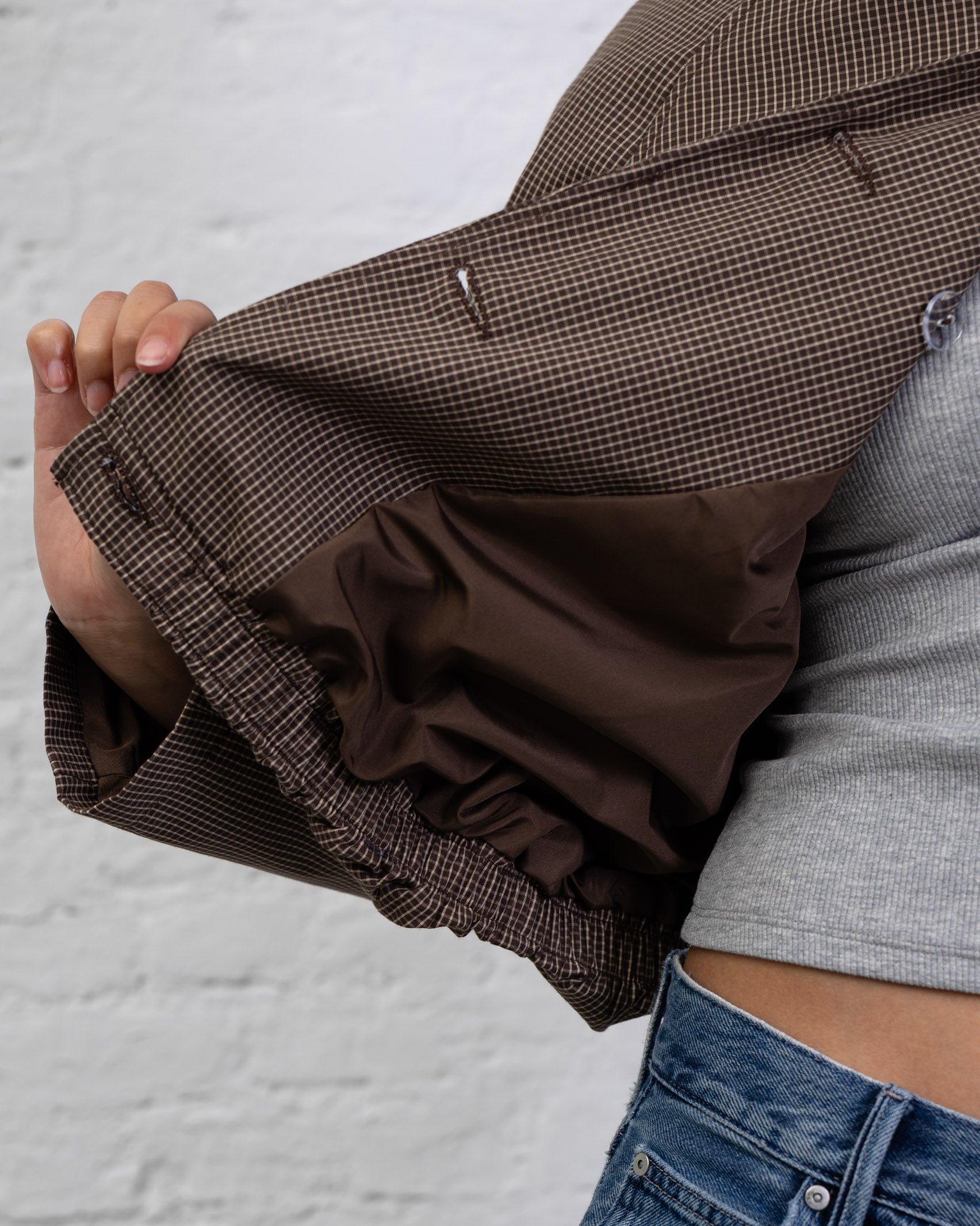 Jacke mit asymmetrischer Knopfleiste