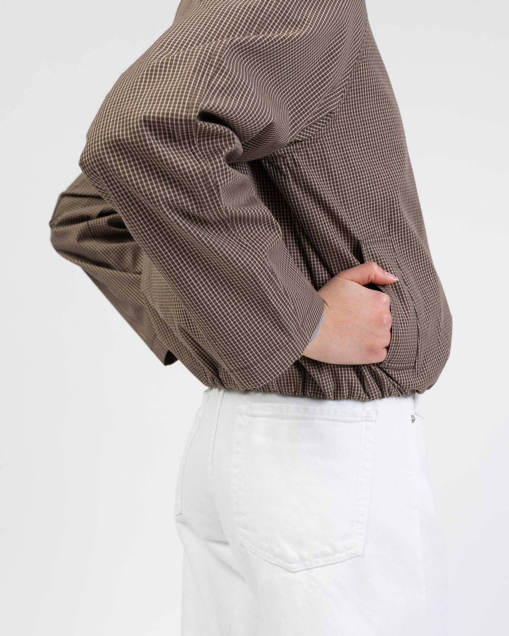 Jacke mit asymmetrischer Knopfleiste