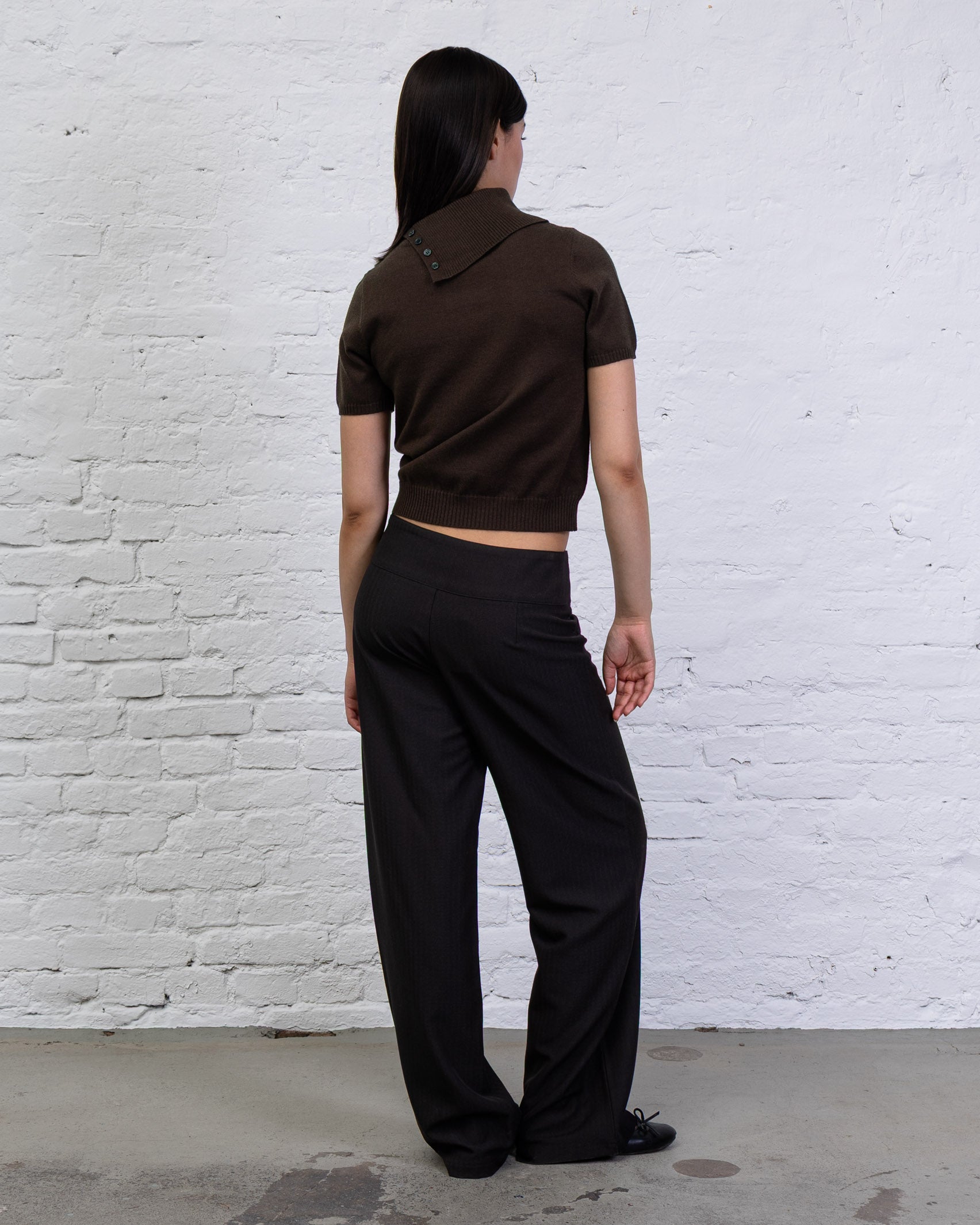 Stoffhose mit weitem Bund