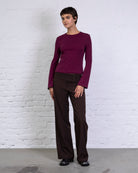 Klassische Stoffhose mit geradem Bein