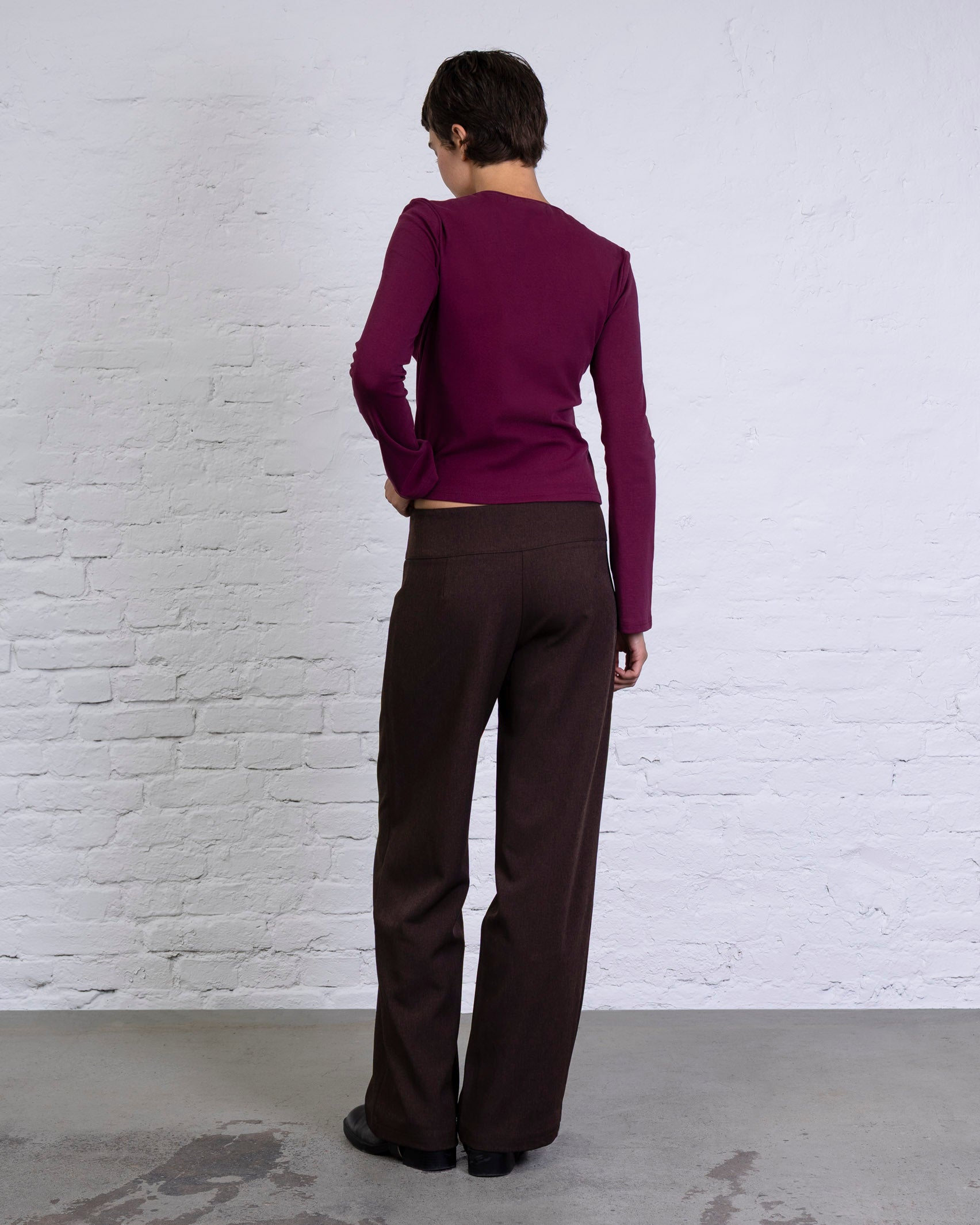 Klassische Stoffhose mit geradem Bein