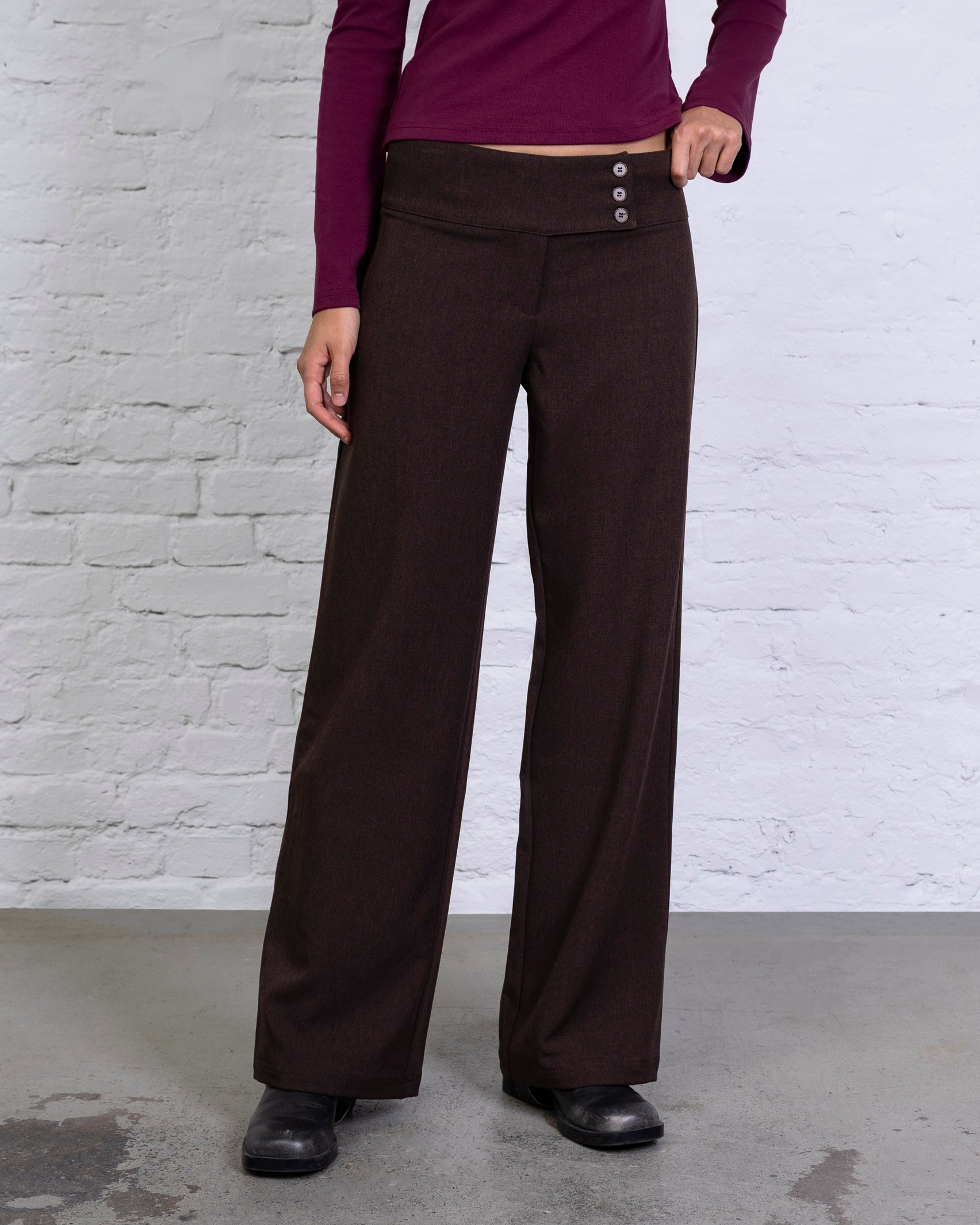 Klassische Stoffhose mit geradem Bein