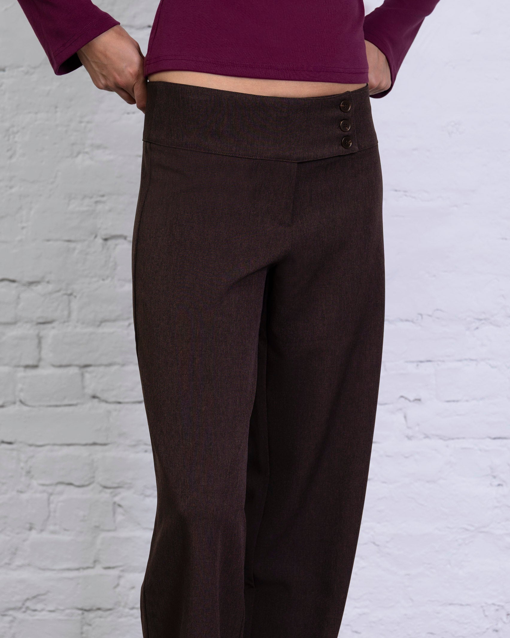 Klassische Stoffhose mit geradem Bein