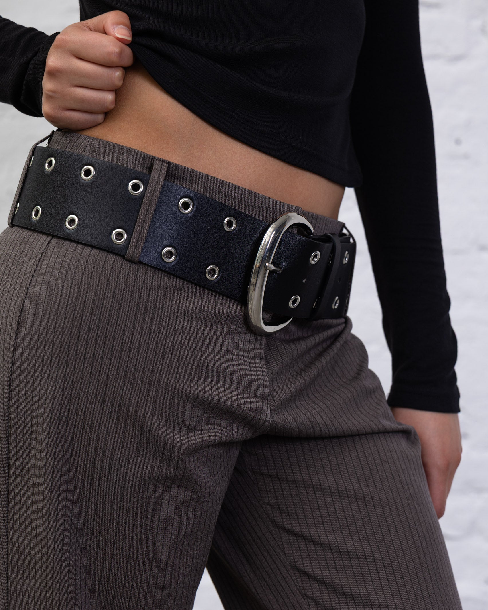 Stoffhose mit Nadelstreifen