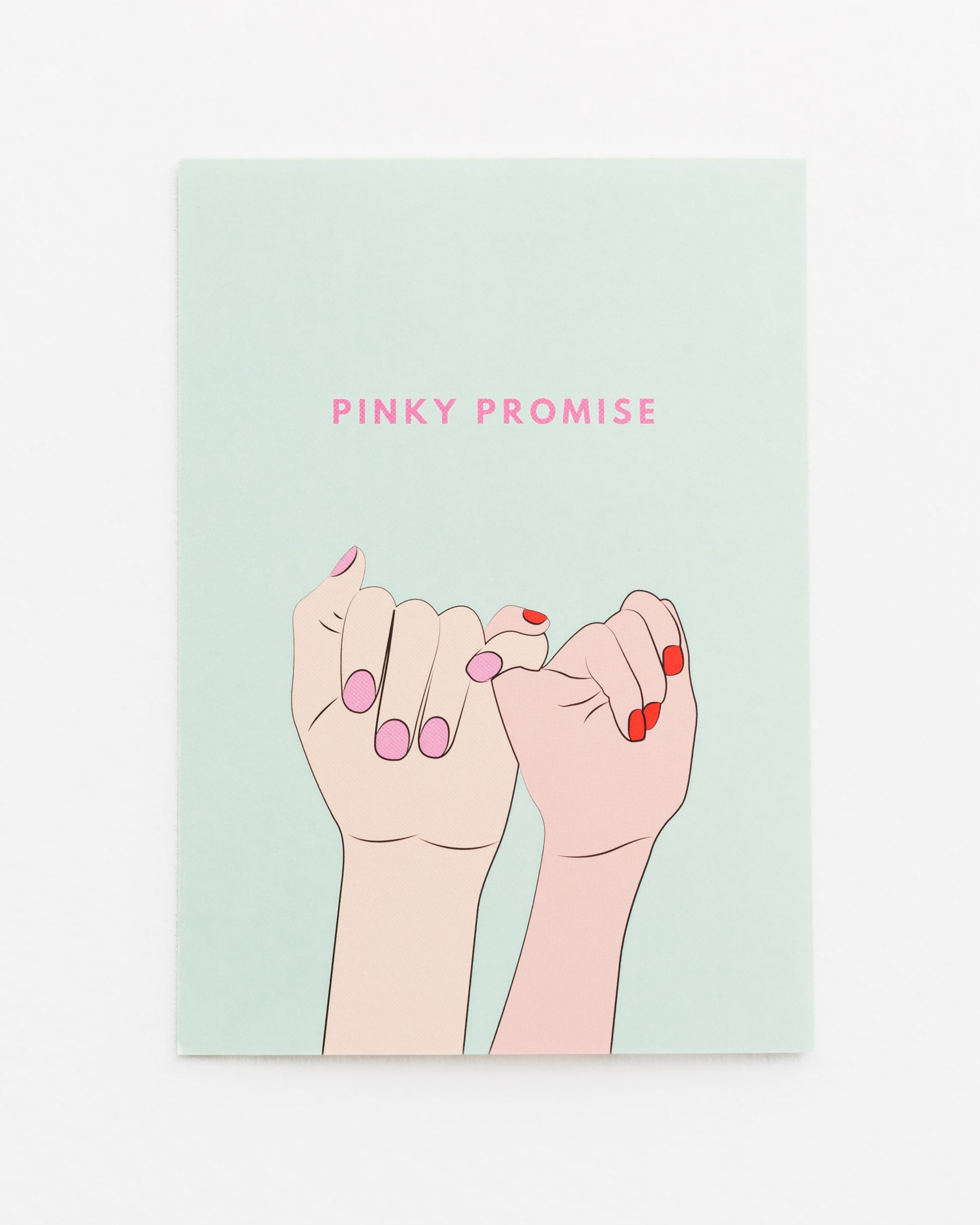 Postkarte Pinky Promise - Broke + Schön
