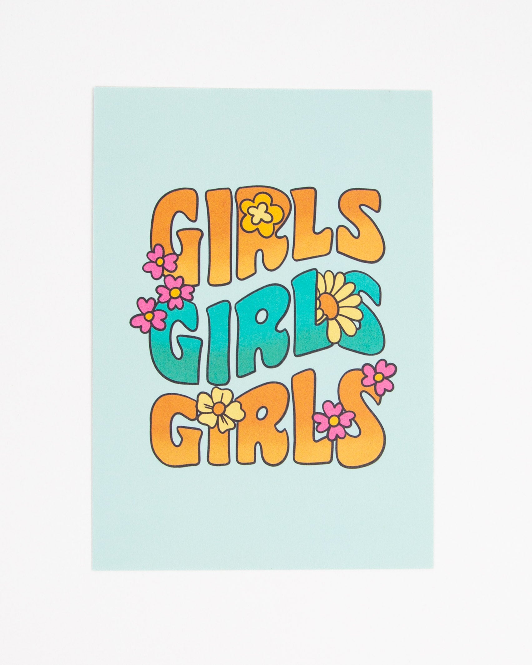 Postkarte Girls Girls Girls - Broke + Schön