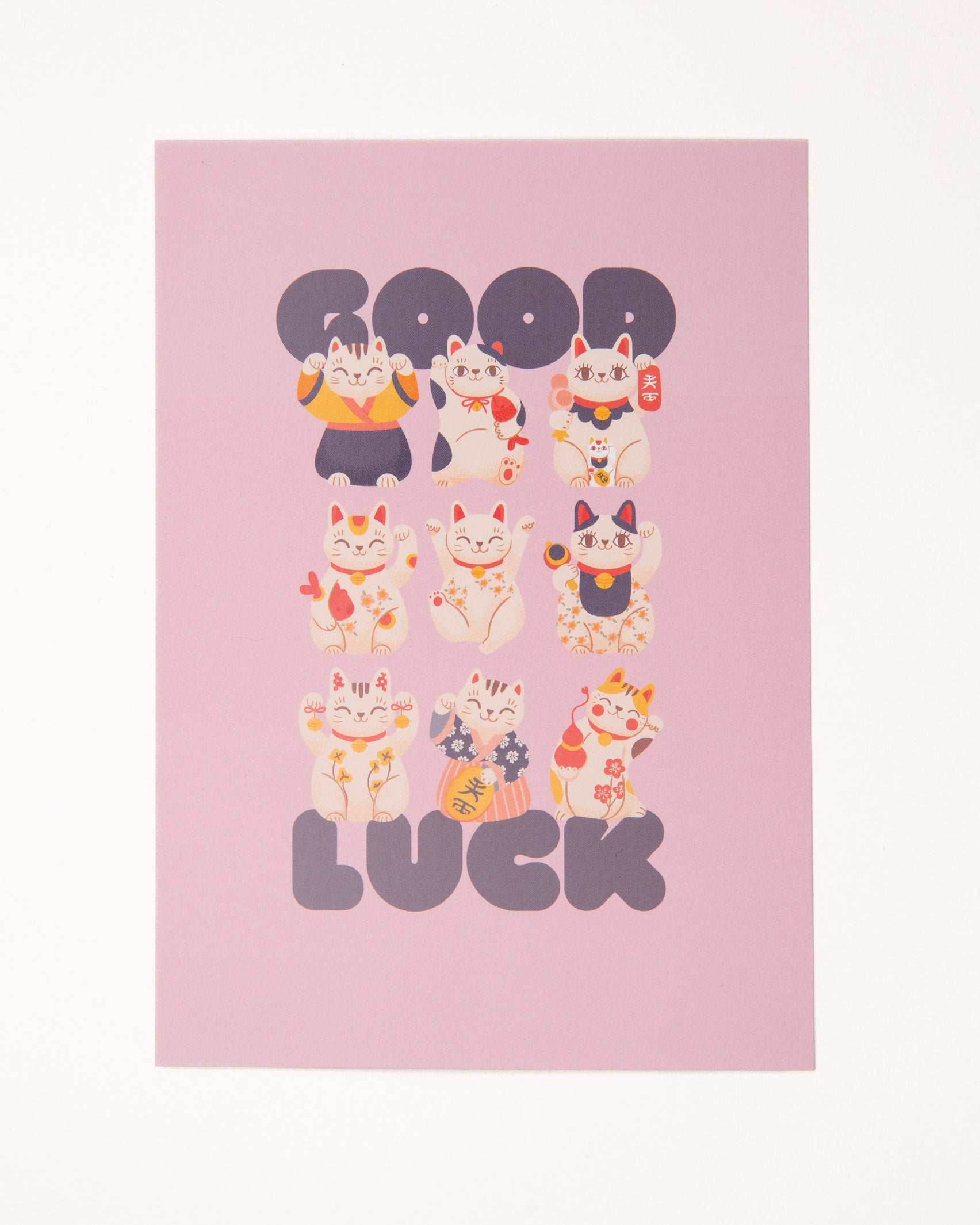Postkarte Good Luck - Broke + Schön