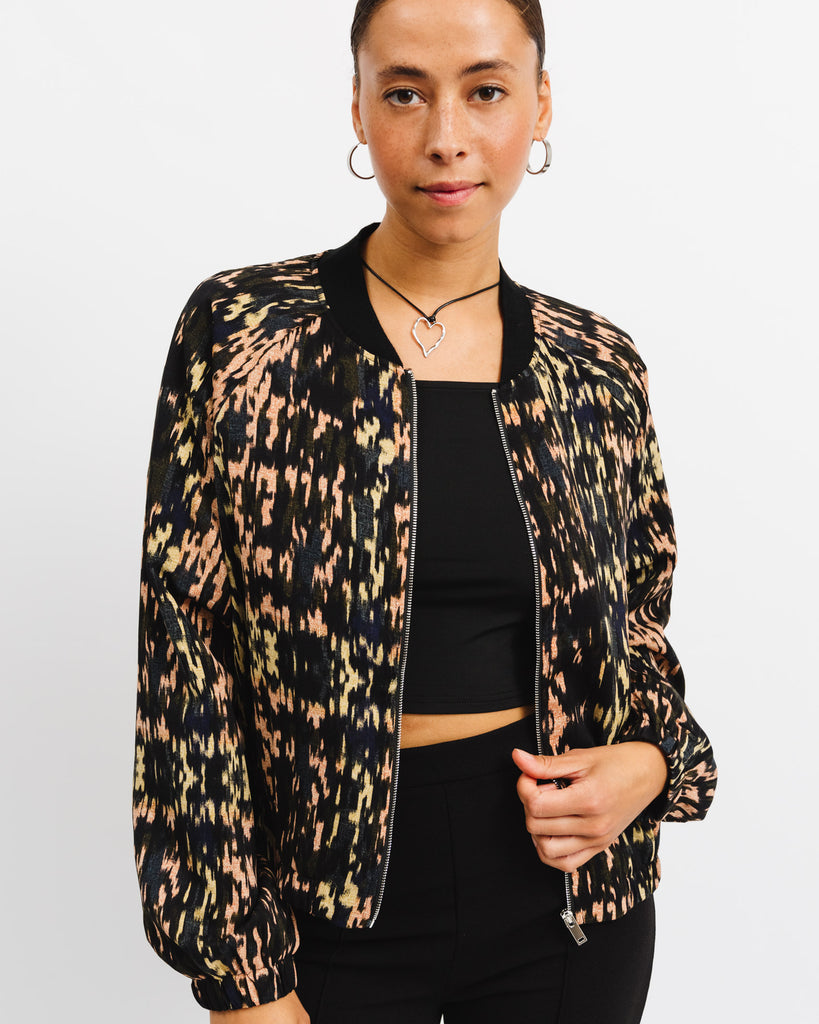 Gemusterte Blouson Jacke - Broke + Schön