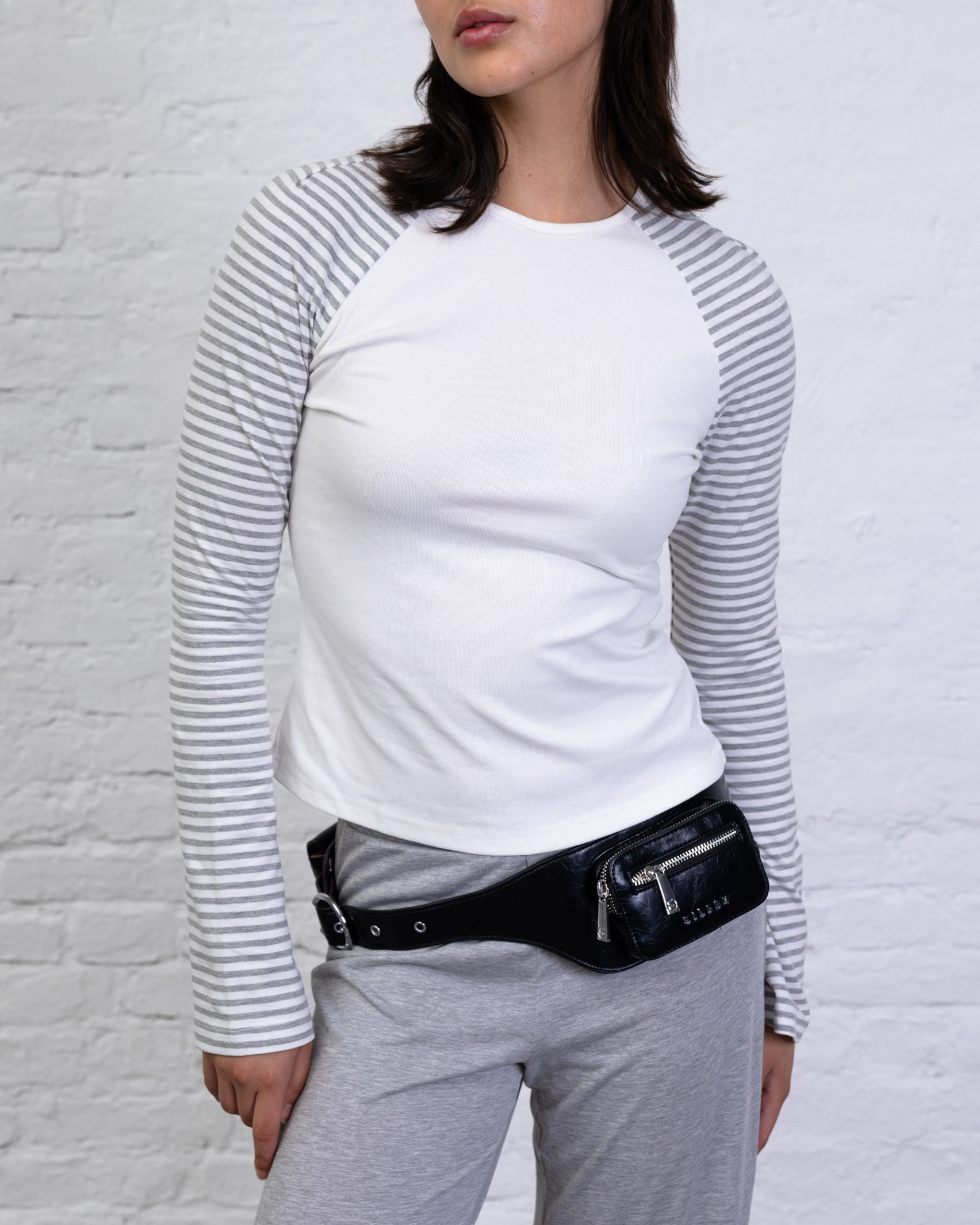 Raglan Langarmshirt mit Streifen