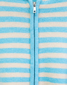 Gestreifte Strickjacke mit Kapuze