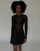 Strasssteinbesetzter Mesh Body mit Rautenprint