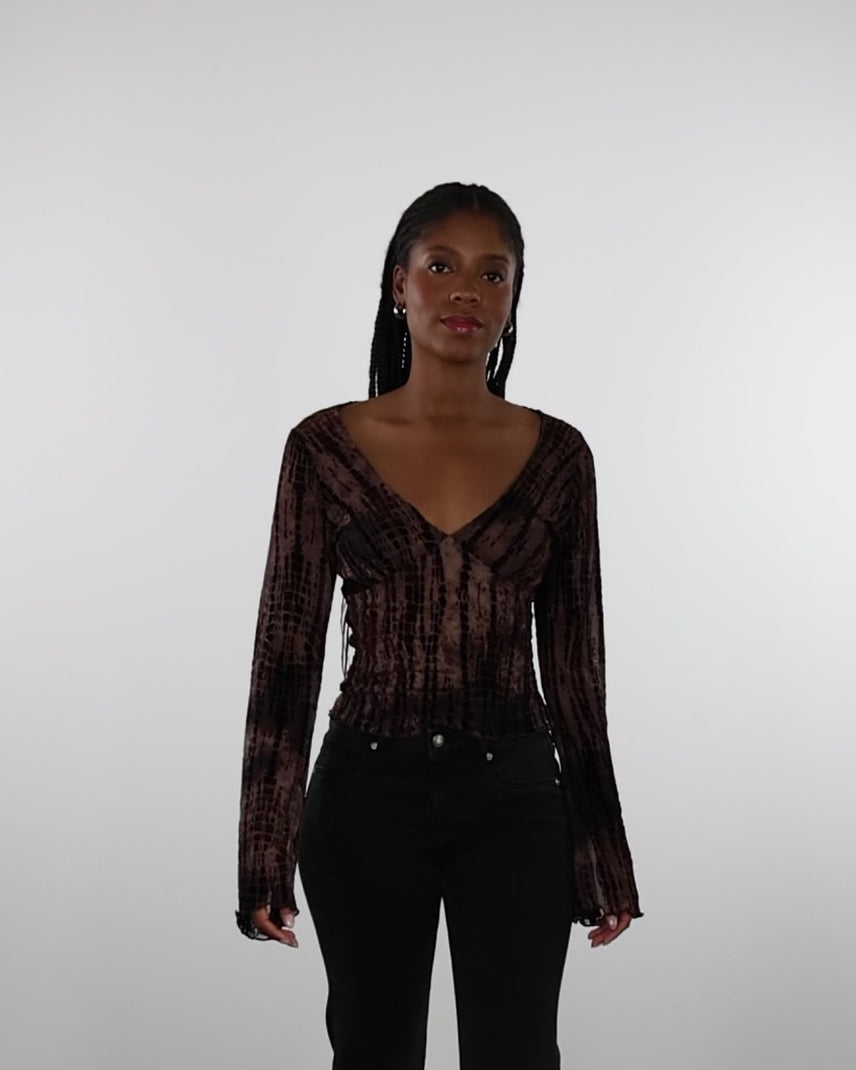 Langarmshirt mit Schlangenmuster