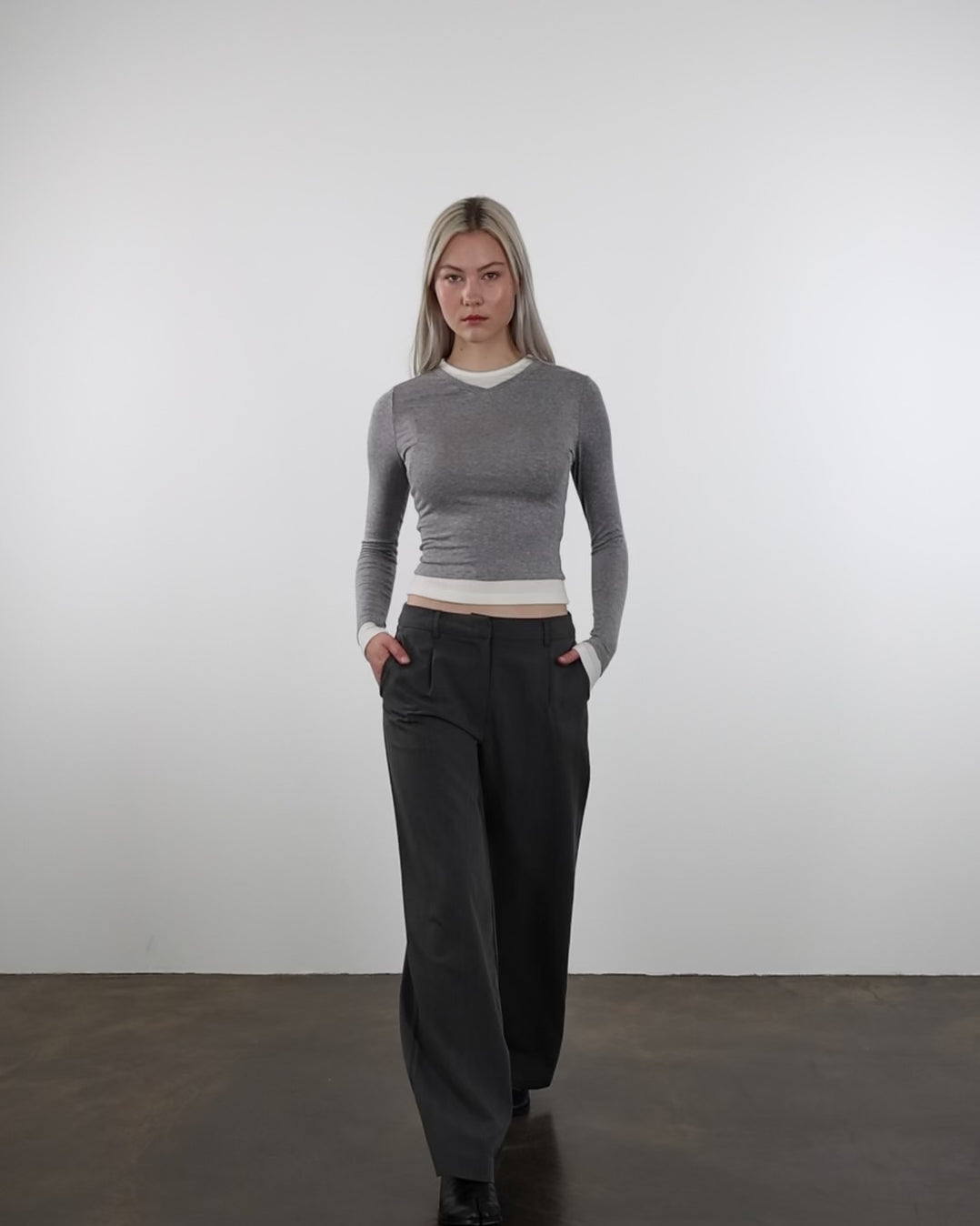 Langarmshirt mit Layering-Effekt n bewegung