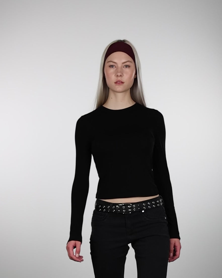 Langarmshirt mit Rundhalsausschnitt