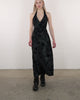 Neckholderkleid mit Blumenprint aus Samt