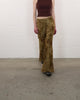 Hose mit floralem Print aus Samt