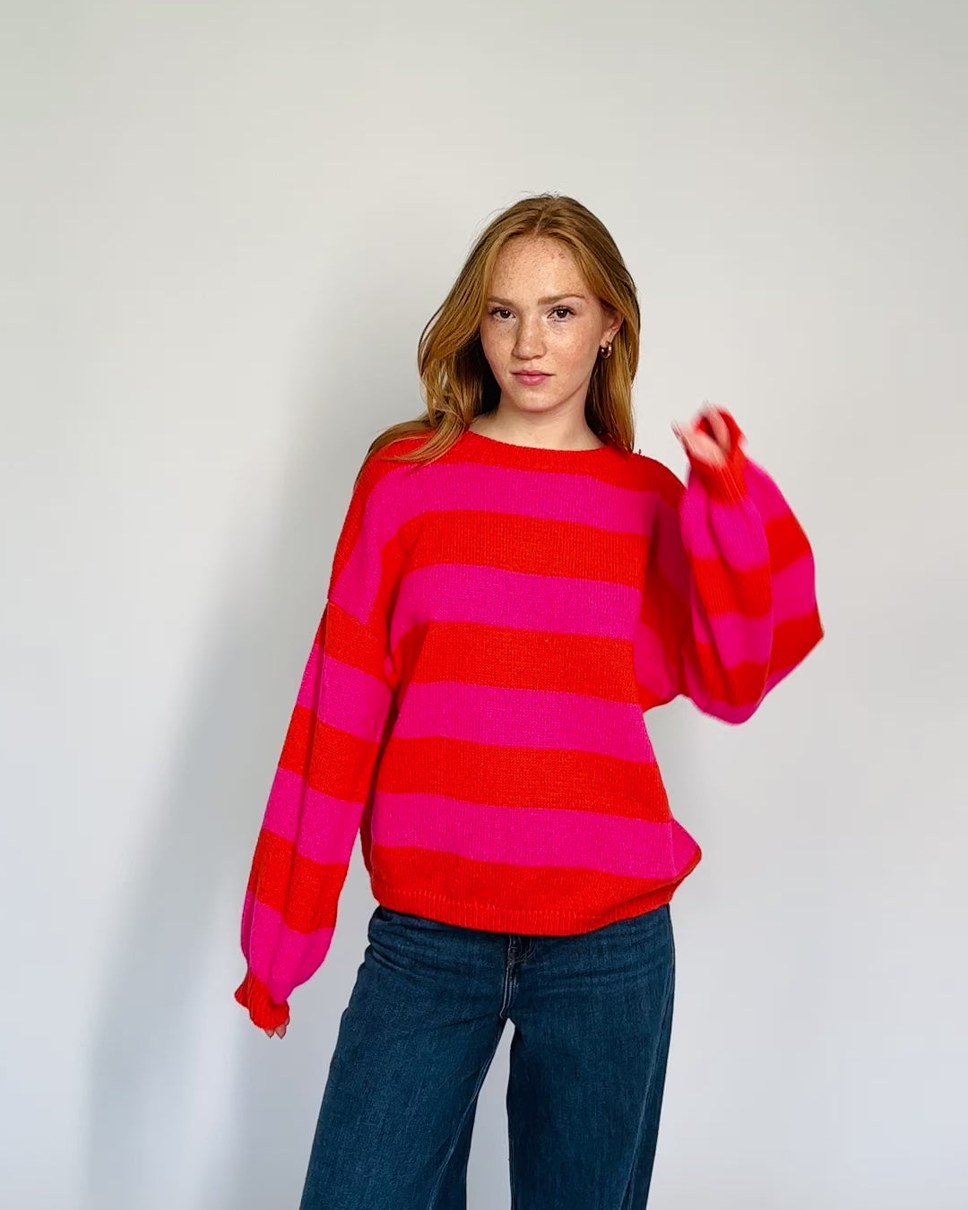 Bunter streifenpullover Clearance